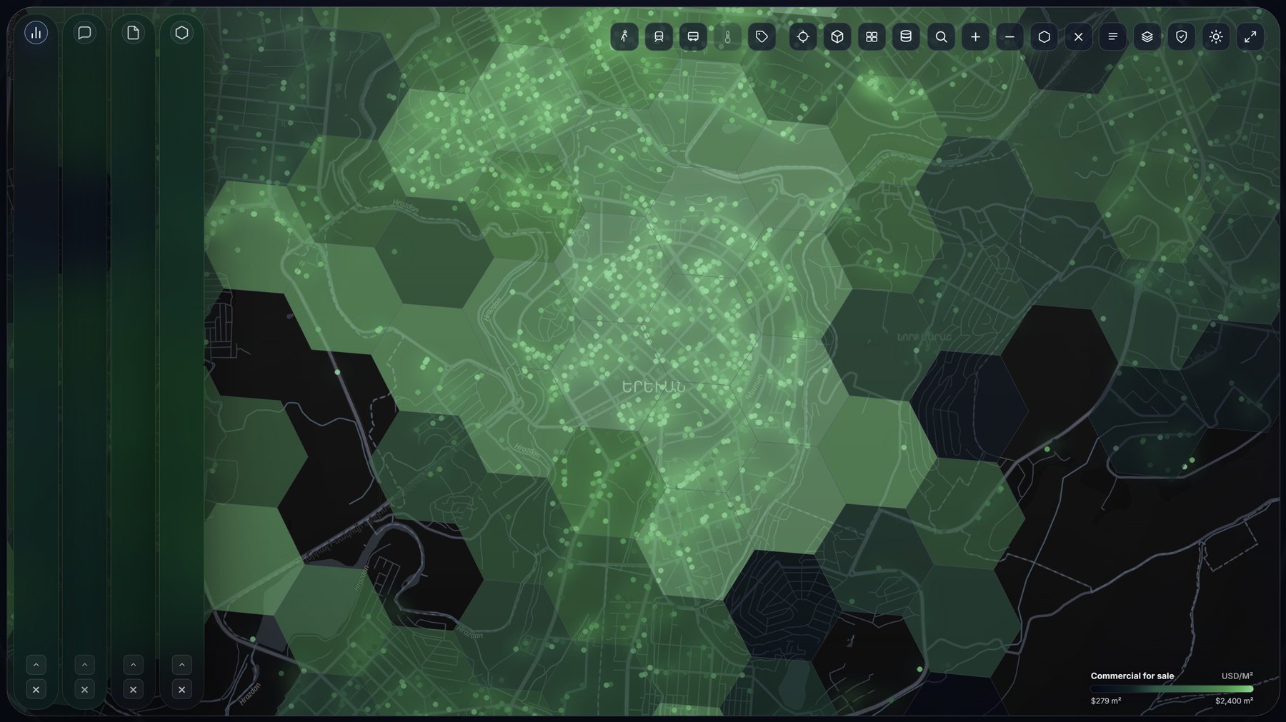 RUXEN price hexagon surface
